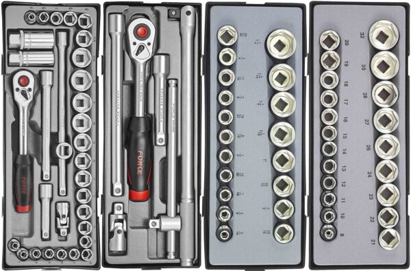 FORCE 10218C-325 Practical serie gereedschapswagen gevuld SAE (325 delig) Zwart-21087