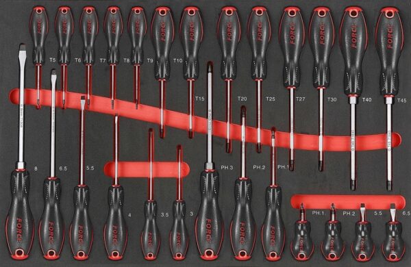 FORCE 10218C-405 Practical serie gereedschapswagen gevuld FOAM (405 delig) Zwart-21205