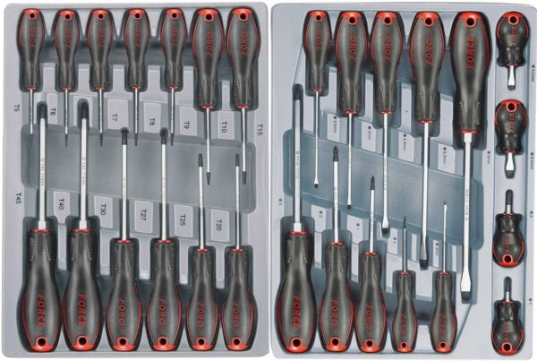 FORCE 10218C-376 Practical serie gereedschapswagen gevuld (376 delig) Zwart-21095