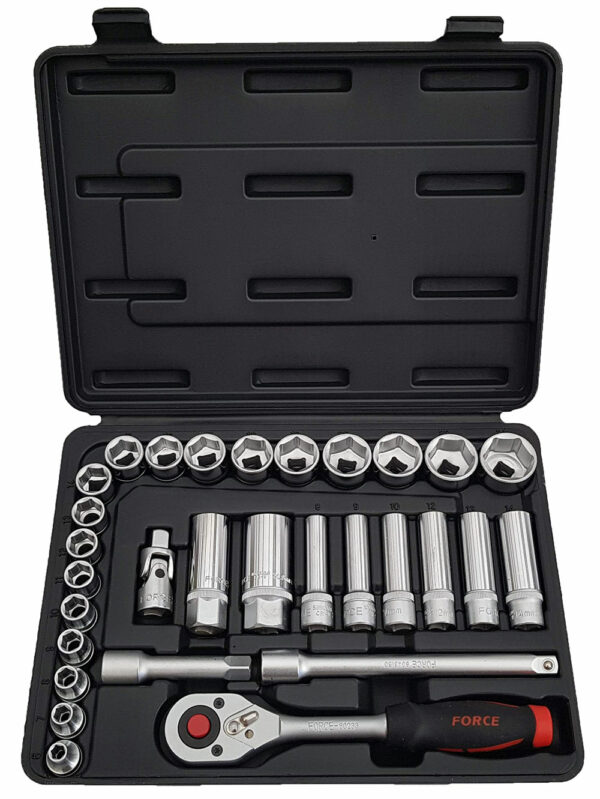 FORCE 3302 3/8" Doppenset 6-kant 30 delig-0