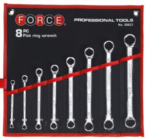 FORCE 50821 Dubbele ringsleutelset 8 delig-0