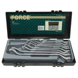 FORCE 5085 Dubbele 45° gebogen ringsleutelset 8 delig-0