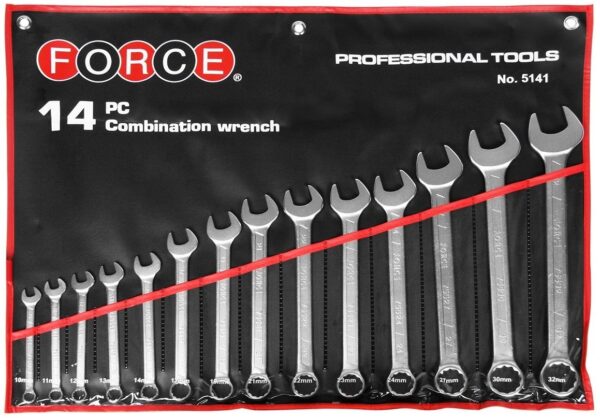 FORCE 5141 Steekringsleutelset 14 delig-0