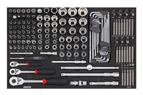 SONIC 720606 Gereedschapswagen S8 gevuld (206 delig)-10095