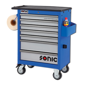 Sonic gereedschapswagen traditionele kar leeg - Blauw (7 laden)-0