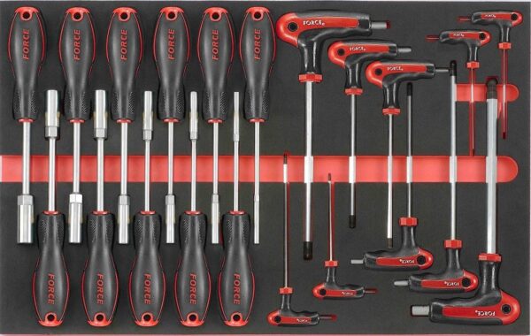 FORCE 10218C-326 Practical serie gereedschapswagen gevuld Foam (326 delig) Zwart-21185