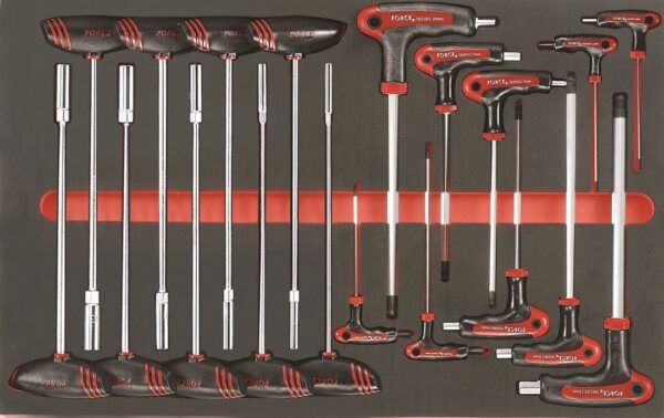 FORCE 10218C-308 Practical serie gereedschapswagen gevuld Foam (308 delig) Zwart-21163