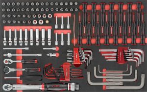 FORCE F21261 1/4" Doppen, Schroevendraaier & Sleutelset 126 delig Foam