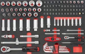 FORCE F41161 1/4" & 1/2" Doppenset 116 delig Foam