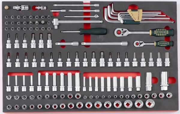 Force Tools 1/4" & 3/8" Doppenset 135 delig Foam-0