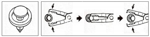 Clip en Pluggen verwijder tangen 2 delig-4455