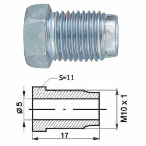 Remleidingnippel M10 x 1,00 mm - 10 stuks - Meest gebruikte-0