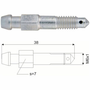 RO0013 Remontluchtingsnippel M6x1-0