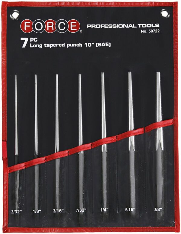 FORCE 50722 Doorslag set SAE 7 delig-0