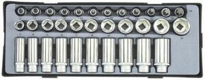 FORCE T3331 3/8" Doppenset, lange doppen, torx 33 delig-0