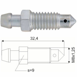 RO0015 Remontluchtingsnippel M8x1.21-0