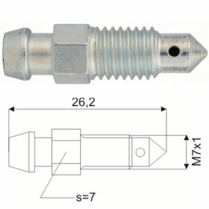 RO0053x Remontluchtingsnippel M7x1-0