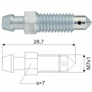 RO0069 Remontluchtingsnippel M7x1-0