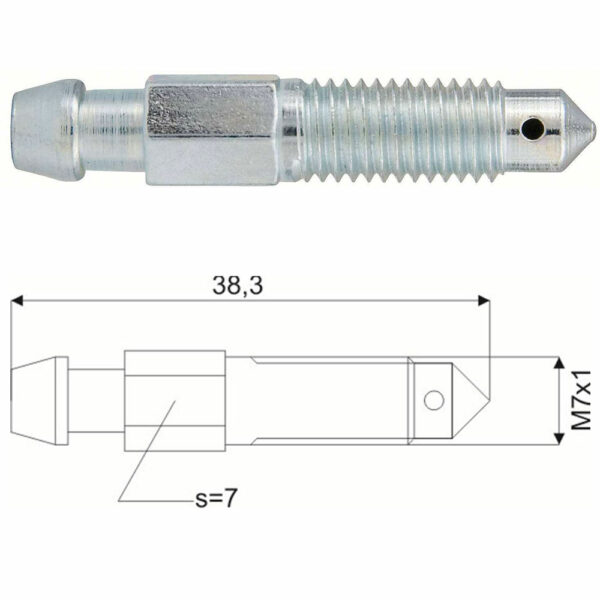 RO0087 Remontluchtingsnippel M7x1-0