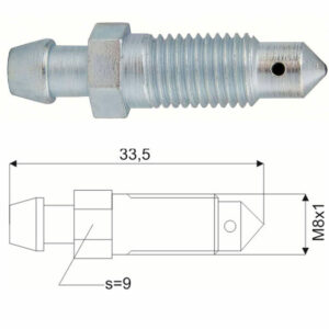 RO0090 Remontluchtingsnippel M8x1-0