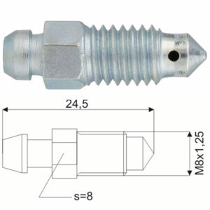 RO0100 Remontluchtingsnippel M8x1.21-0