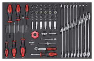 SONIC 106105 Combinatieset 1/4`` inclusief sleutels 61-dlg. SFS
