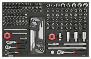 SONIC 215702 Combinatieset 1/4`` & 3/8`` 157-dlg. SFS-0