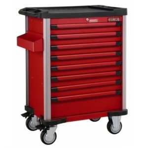 FORCE 10218R-286 Practical serie gereedschapswagen gevuld (286 delig) Rood-0