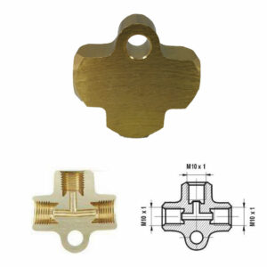 Remleiding T-Connector M10 x 1.00mm - Dubbele felsrand-0