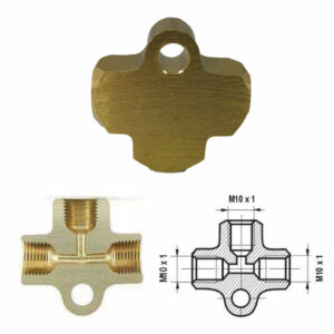 Remleiding T-Connector M10 x 1.00mm - Enkele felsrand-0