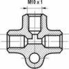 Remleiding T-Connector M10 x 1.00mm - Enkele felsrand-7966