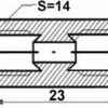 Remleiding Koppelstuk M10 x 1,00 mm (dubbele fels) - RK-124-8189