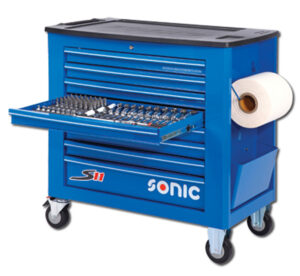 SONIC 734518 Gereedschapswagen S11 gevuld (345 delig) Blauw-0