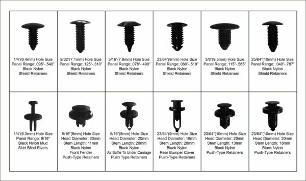 FD-0010 Bekledingclips assortiment 192-delig-9134