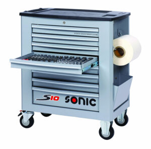 SONIC 746019 Gereedschapswagen S10 gevuld (460 delig) HAEVY DUTY Grijs-0