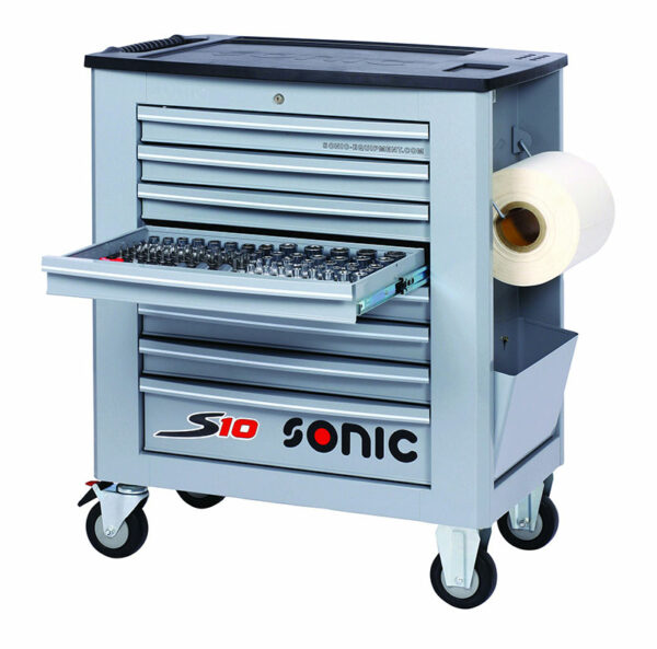 SONIC 728519 Gereedschapswagen S10 gevuld (285 delig) Grijs-0