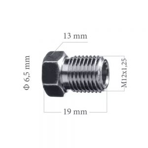 Remleidingnippel M12 x 1,25 mm - 10 stuks AL-RN161