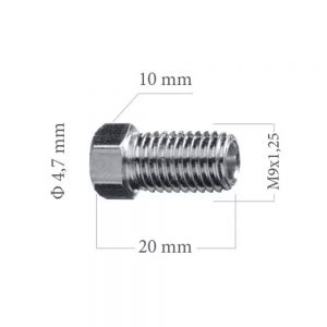 Remleidingnippel M9 - 10 stuks AL-RN160