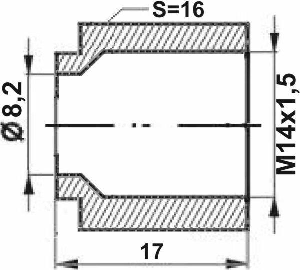 Remleidingnippel M14 x 1,50 mm - 10 stuks AL-RN165-11806