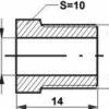 Remleidingnippel 3/8" x 24UNF - 10 stuks AL-RN166-11814