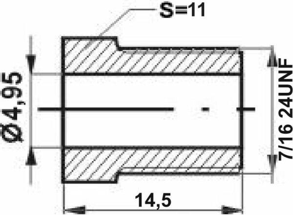 Remleidingnippel 7/16" x 24UNF - 10 stuks AL-RN169-11830