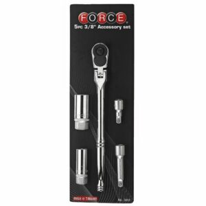 FORCE 3051 3/8" Bougiedoppen set 5 delig-0