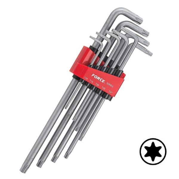 FORCE 5098XL Haakse Torx sleutelset XL 9 delig-0