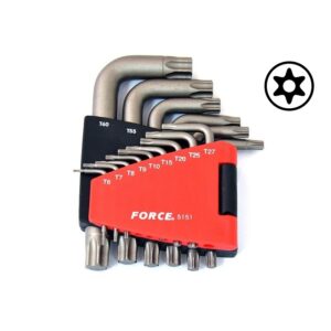 FORCE 5151T Haakse Resistorx sleutelset 15 delig-0