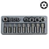 FORCE 3171T Bit set Resistorx, E-Torx 17 delig (Ø 10 mm)-13800