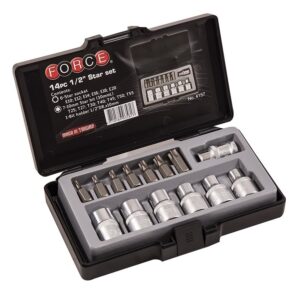 FORCE 4157 Bit set Torx, E-Torx 14 delig (Ø 10 mm)-0