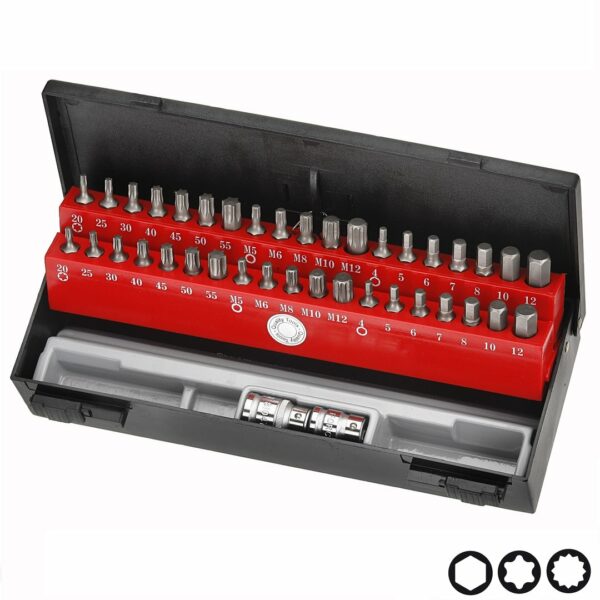 FORCE 4401C Bit set Inbus, Torx, Spline 40 delig (Ø 10 mm)-0