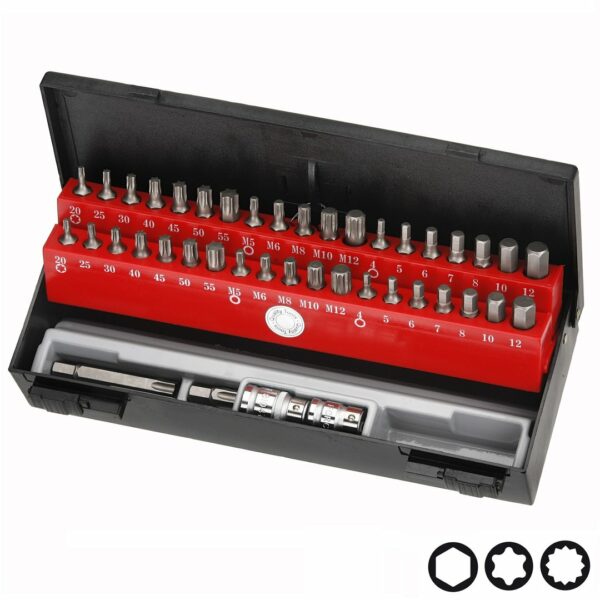 FORCE 4421C Bit set Inbus, Torx, Spline 42 delig (Ø 10 mm)-0