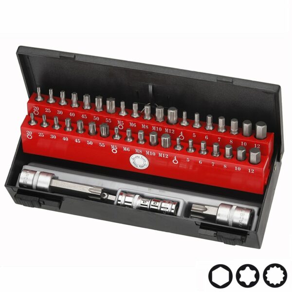 FORCE 4441C Bit set Inbus, Torx, Sline 44 delig (Ø 10 mm)-0