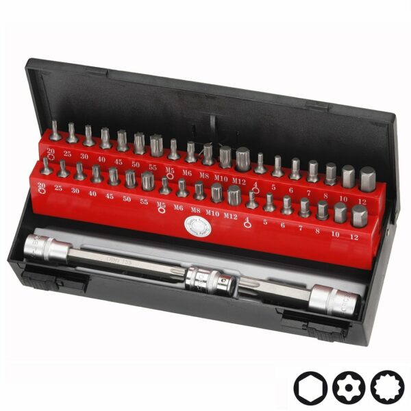 FORCE 4442CT Bit set Inbus, Resistorx, Spline 44 delig (Ø 10 mm)-0